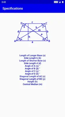 Trapezoid Calculator android App screenshot 2